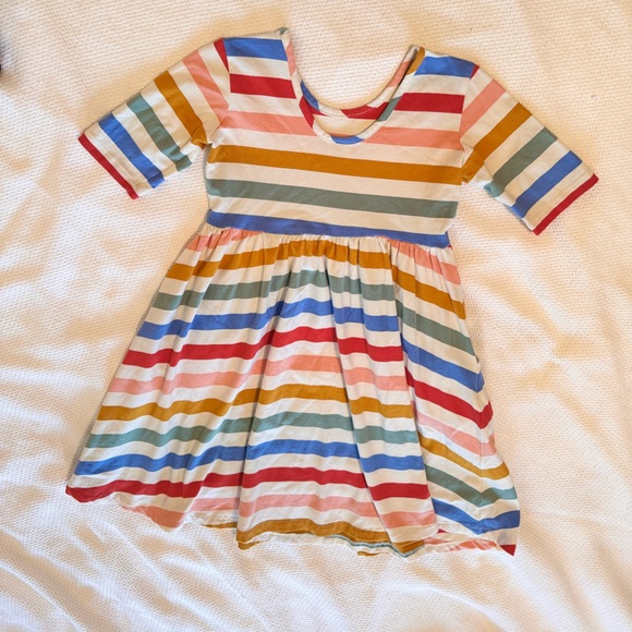 HANNA ANDERSSON Stripe Skater Dress with Pockets - Picture 9 of 13